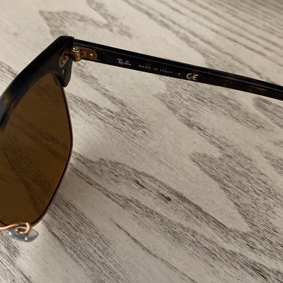 Ray Ban Rose Gold and Tortoise Clubmaster Sunglasses - Picture 2 of 4